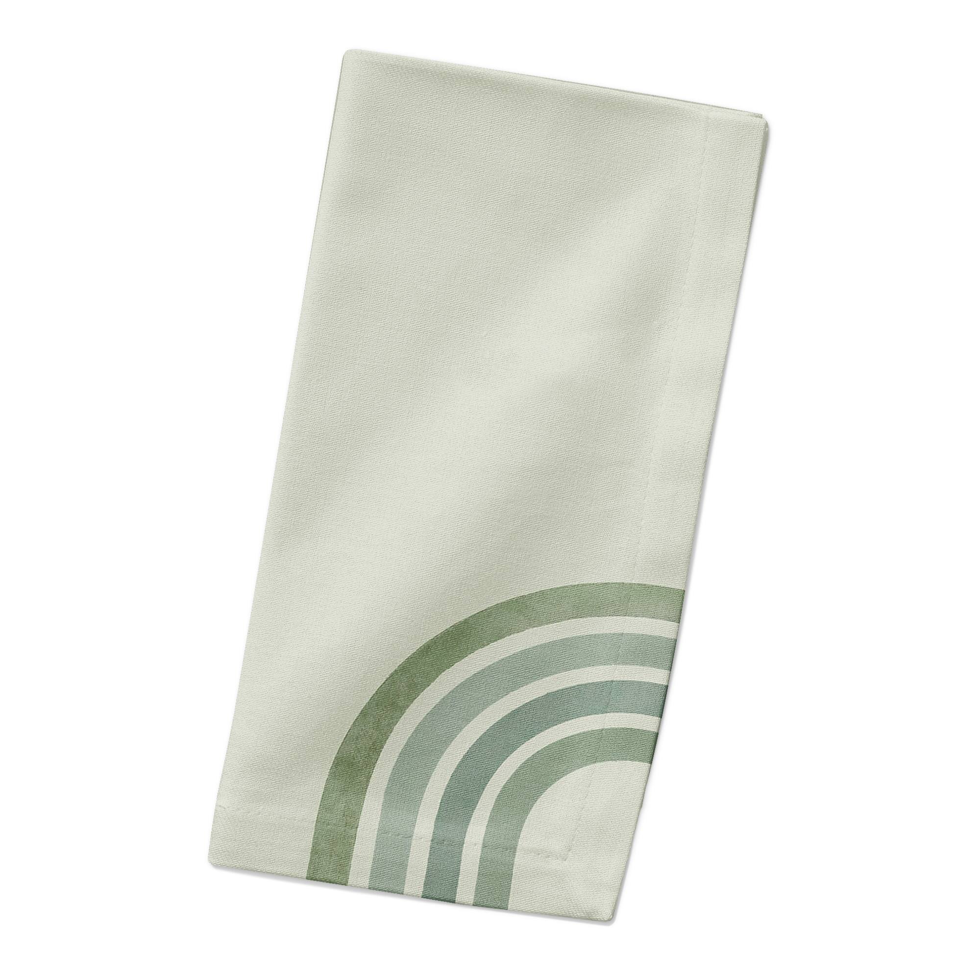 Green Rainbow 10" x 10" Cotton Twill Napkin